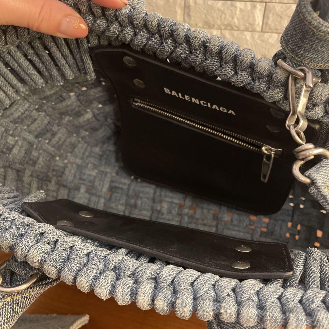 ★美品★BALENCIAGA ビストロ デニム バスケットBAG xs