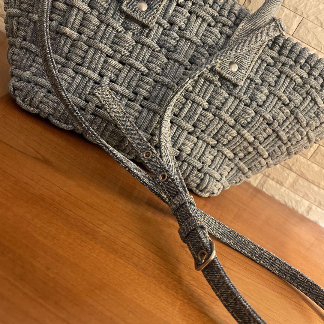 ★美品★BALENCIAGA ビストロ デニム バスケットBAG xs
