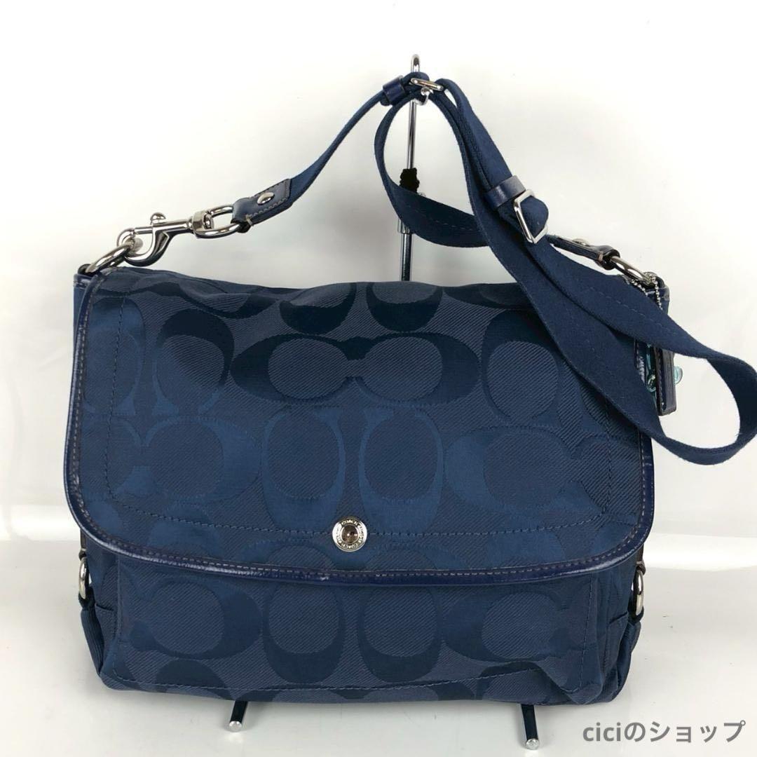 COACH コーチ シグネチャー ショルダーバッグ ブルー レディース ブランド