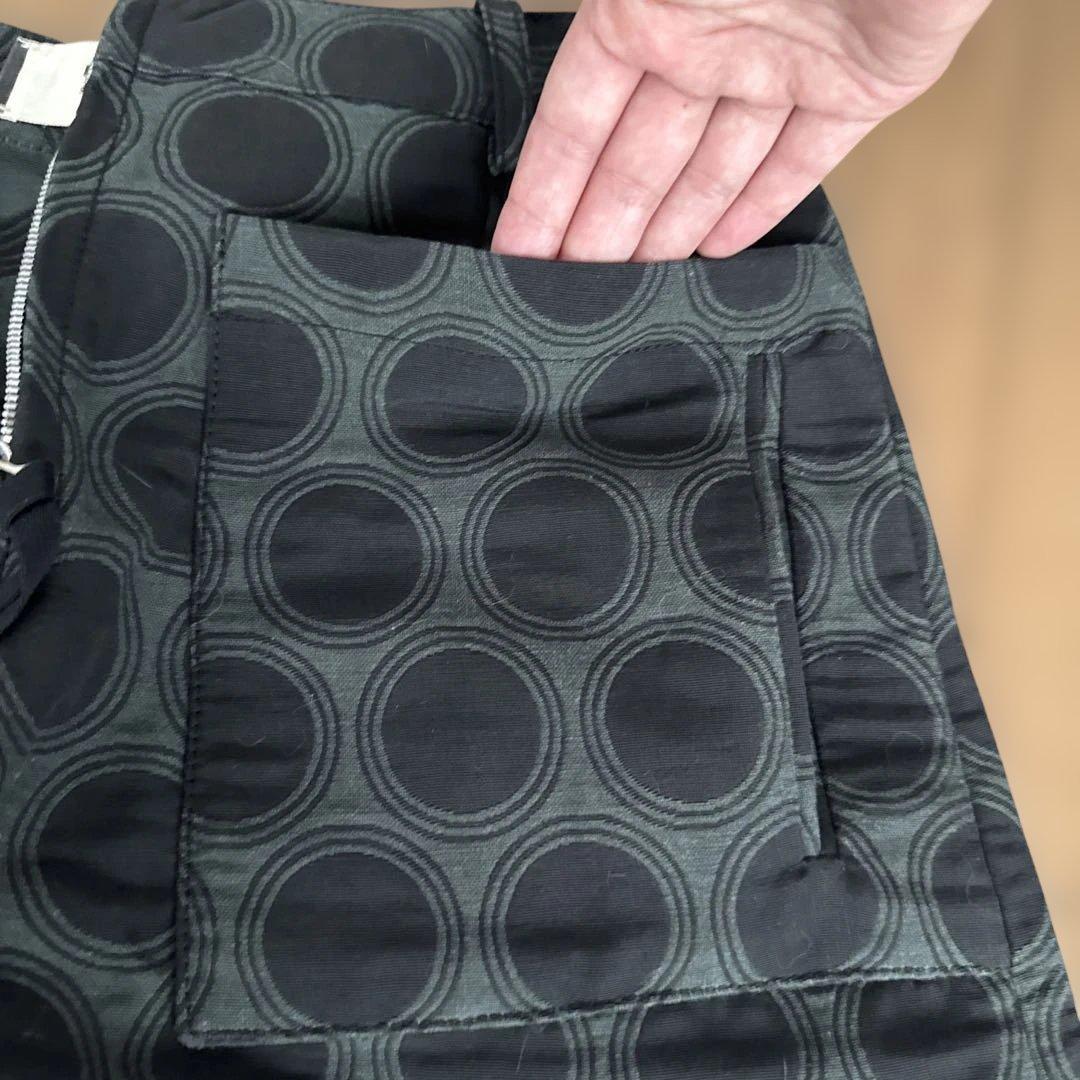 マルニ グリーン×黒ドット