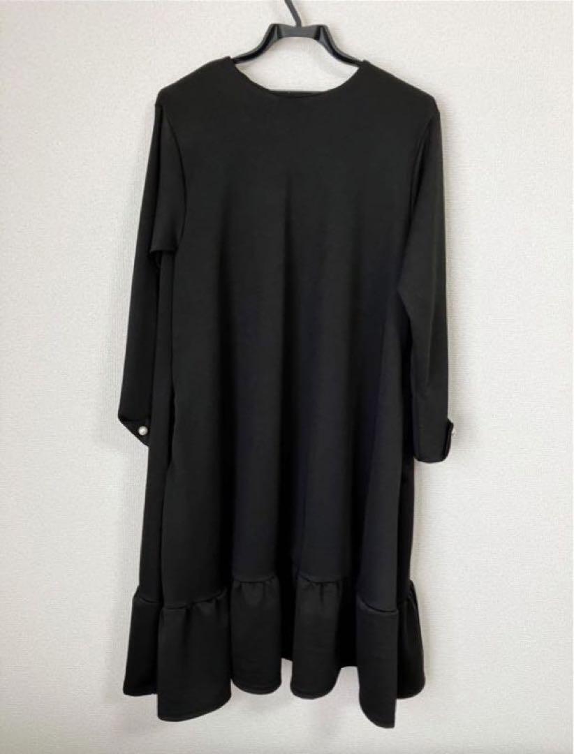 【lutecyo】キーネックパールワンピース　M〜L size