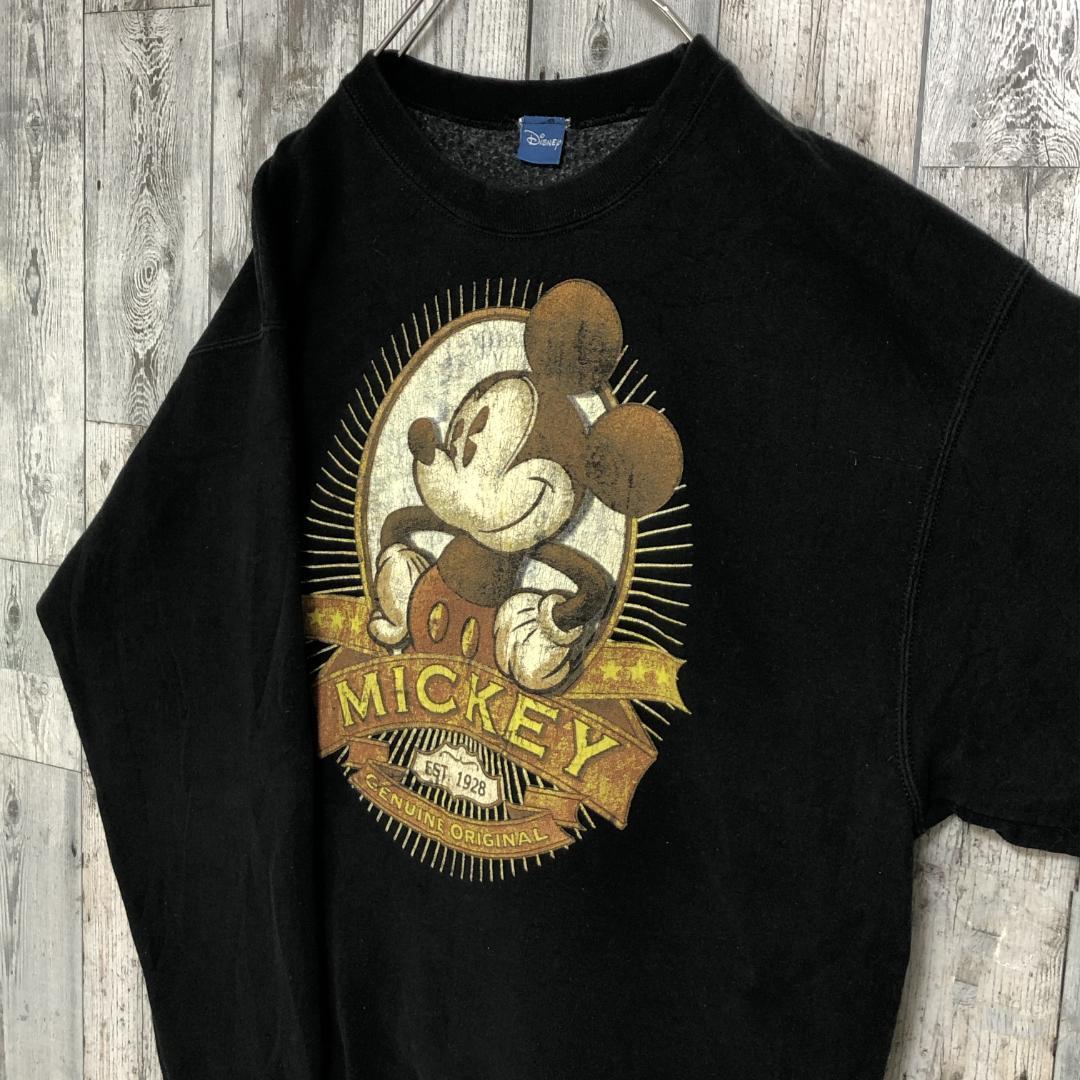 Disney】別注 ミッキーマウス オールドグラフィックプリントT