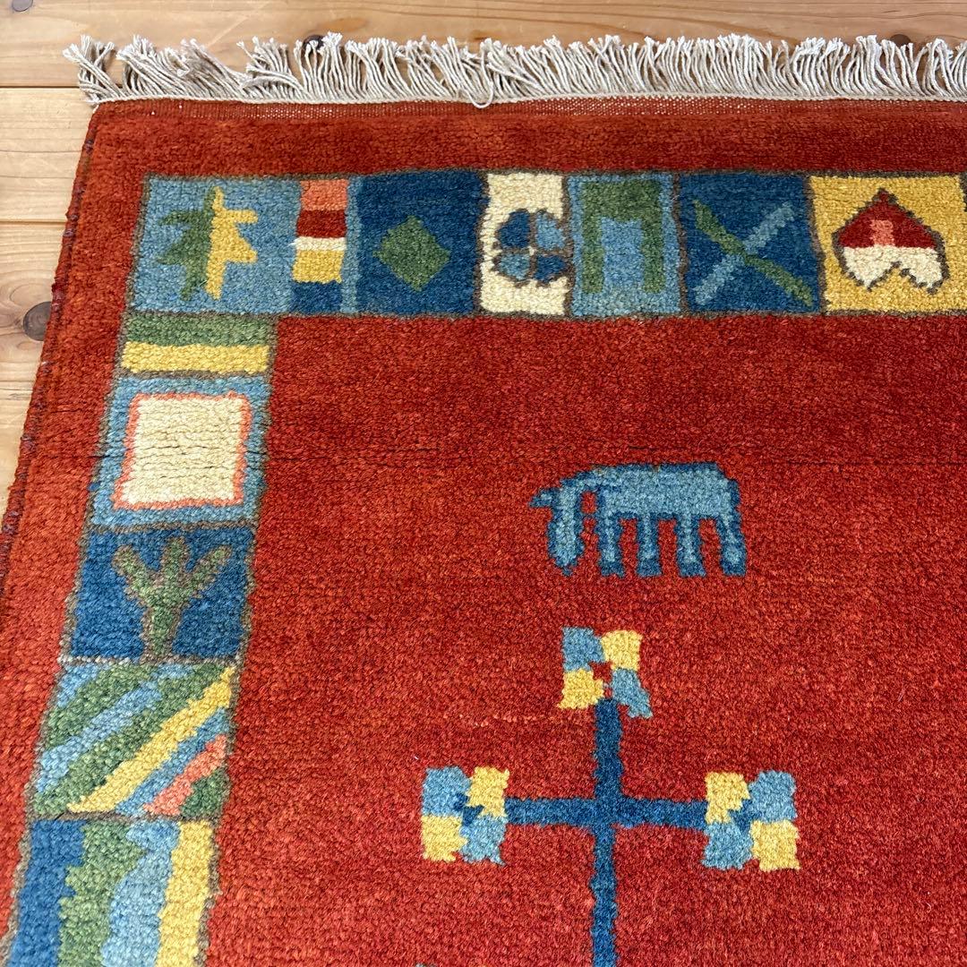 トルコギャべ ウール100% 手織り122×178cm 新品未使用