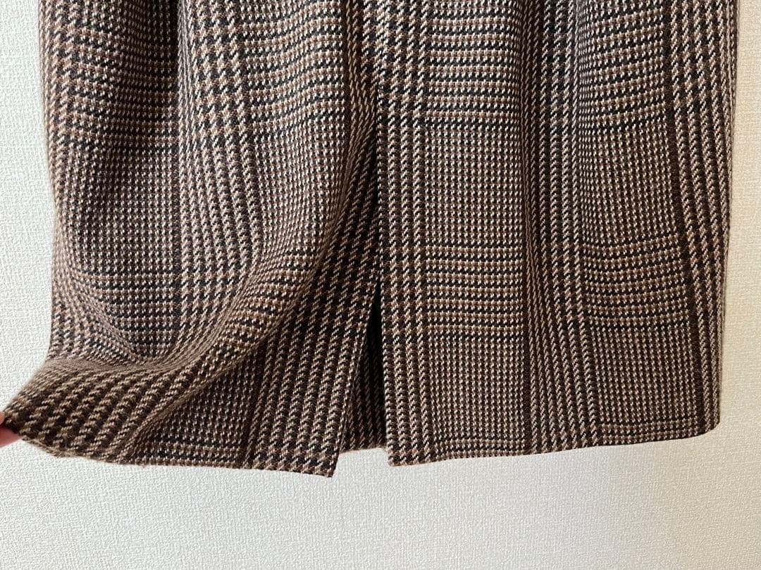 チェックコート ブラウン グレンチェック マドラスチェック