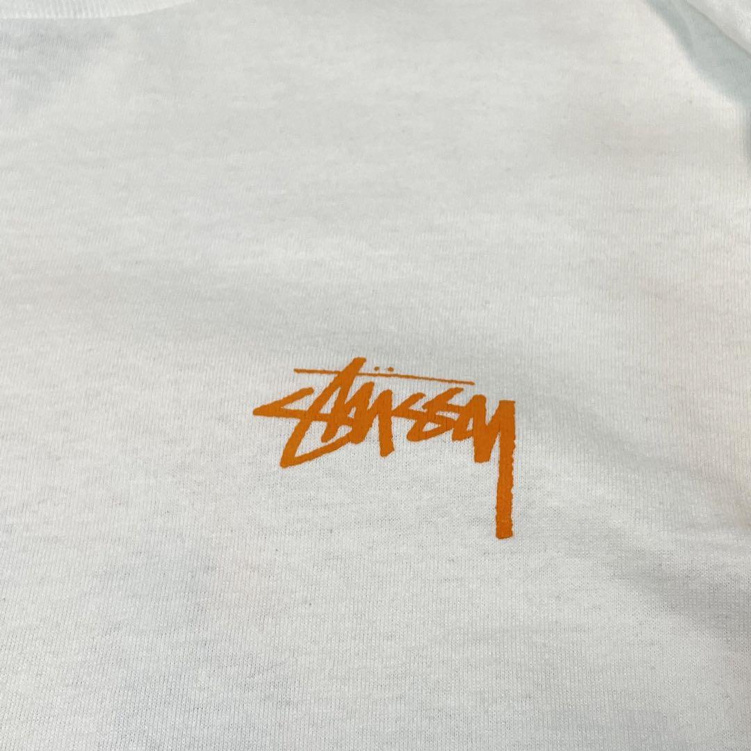 00s OLD STUSSY L/S TEE ストックロゴ ホワイト L