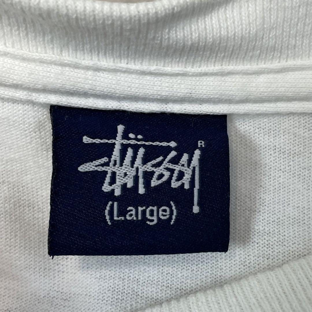 00s OLD STUSSY L/S TEE ストックロゴ ホワイト L