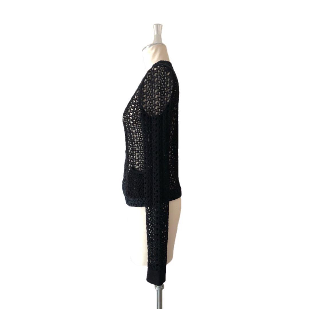 パンツ エンポリオアルマーニ かぎ編みレースカーディガン クロシェ編み ニットS EMPORIO ARMANI