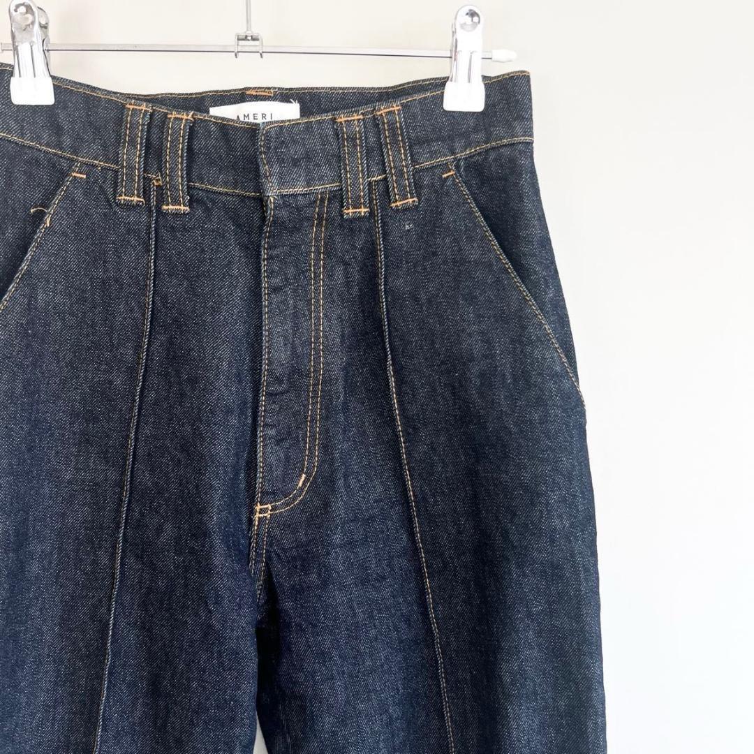 【美品】Ameri CENTER PRESS STRAIGHT DENIM 24