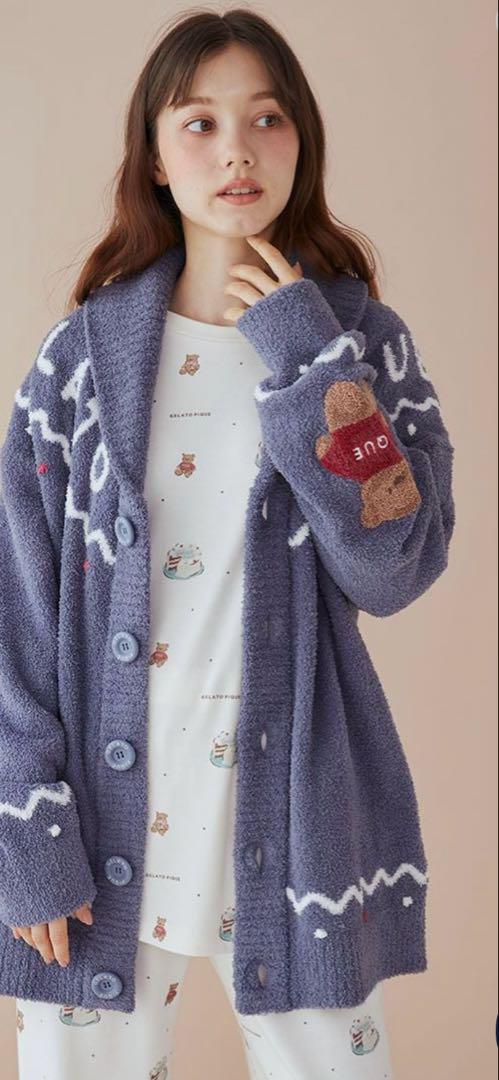 ジェラートピケ【HOLIDAY】【UNISEX】ノルディックショールカーディガン
