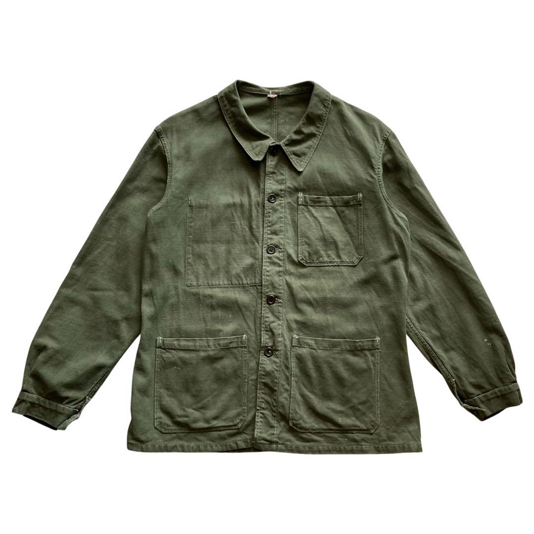 60s70s フレンチ　カバーオール　フランスユーロヴィンテージヨーロッパワーク 60s EURO ユーロ ビンテージ フレンチ ワーク カバーオール