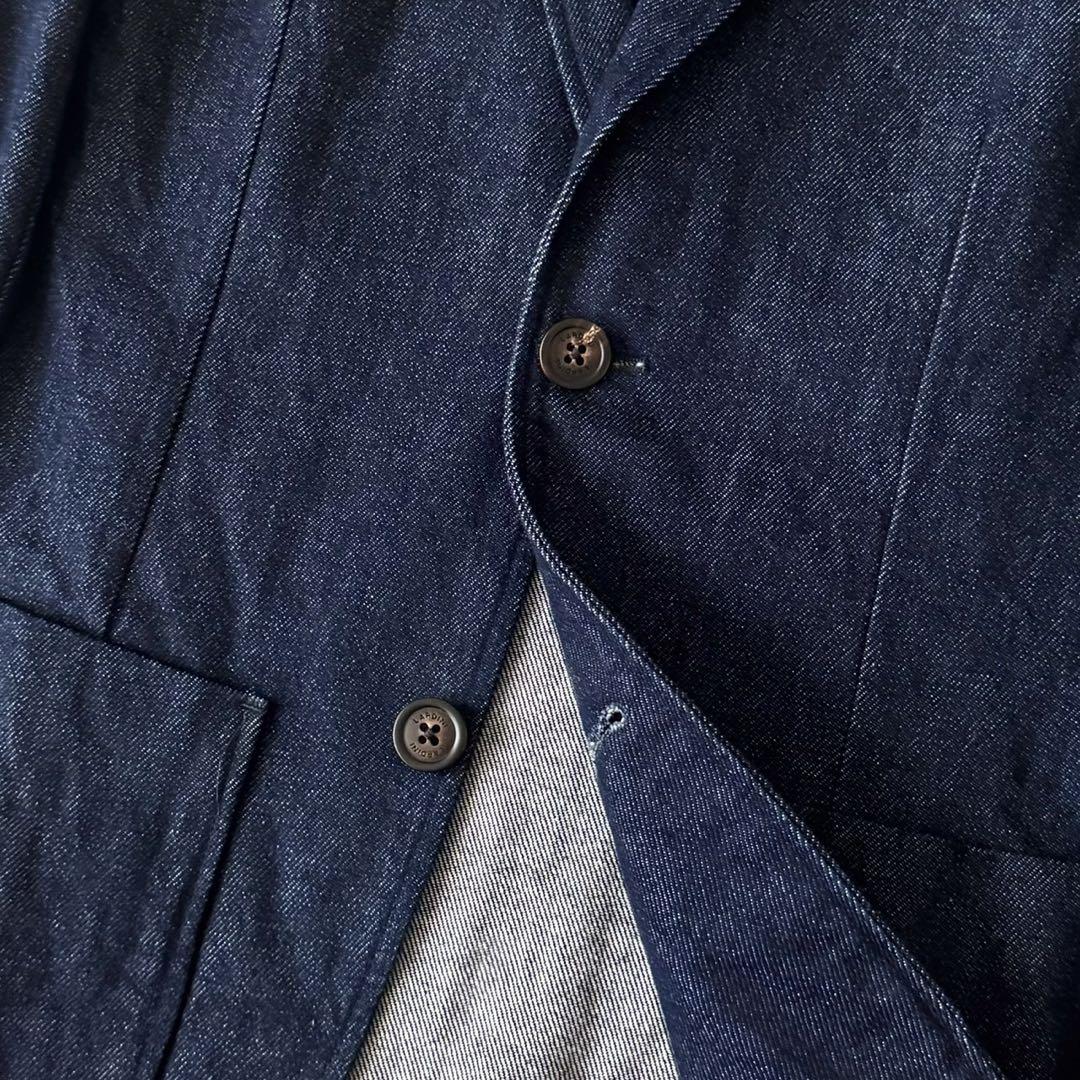 未使用級 LARDINI テーラードジャケット デニムジャケット インディゴ