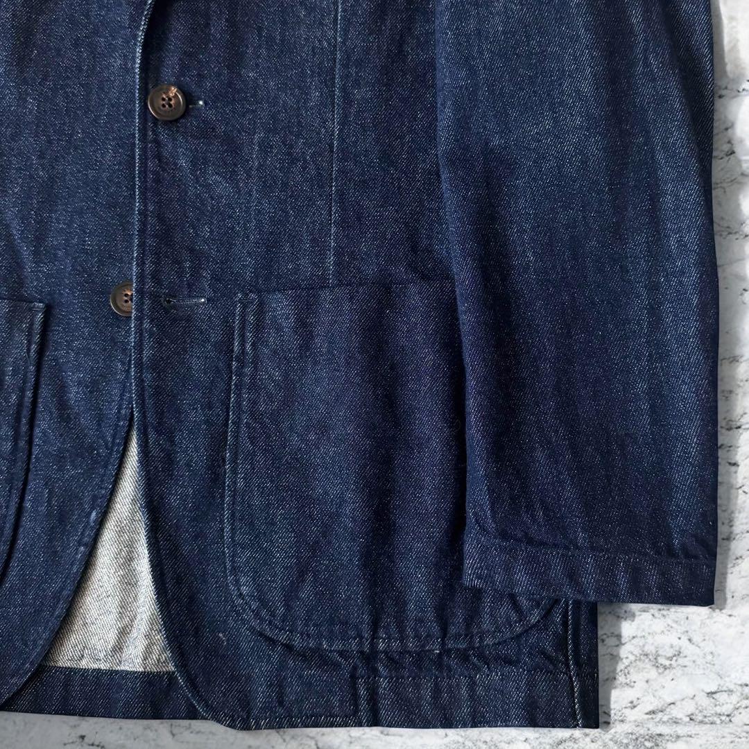 未使用級 LARDINI テーラードジャケット デニムジャケット インディゴ