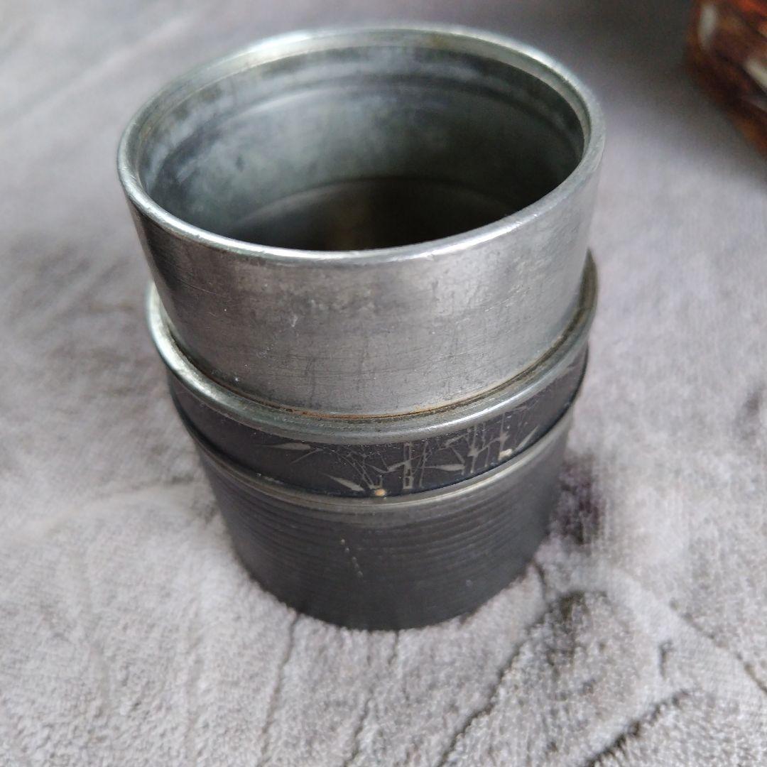 レア 林亭瑞製 錫製 茶筒