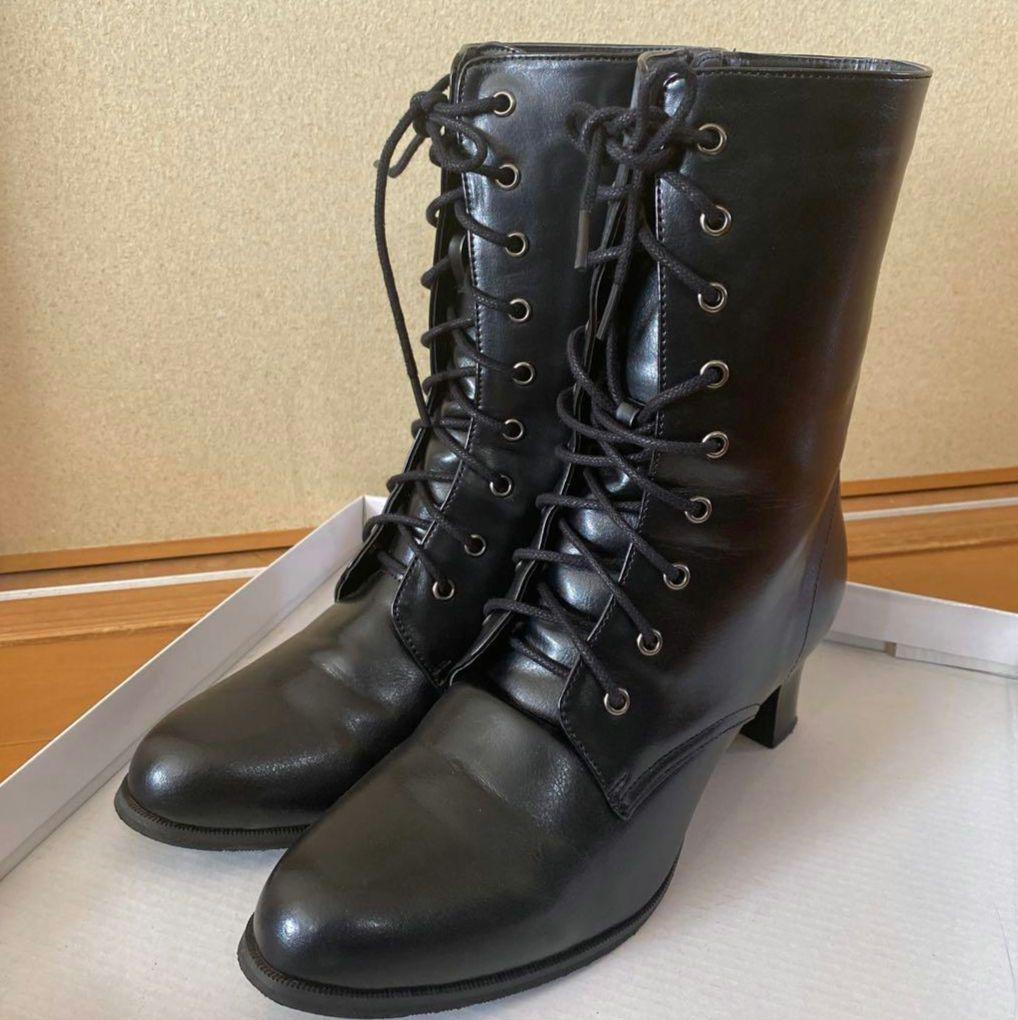 KYOETSU 編み上げ ブーツ 袴用ブーツ 24cm 卒業式