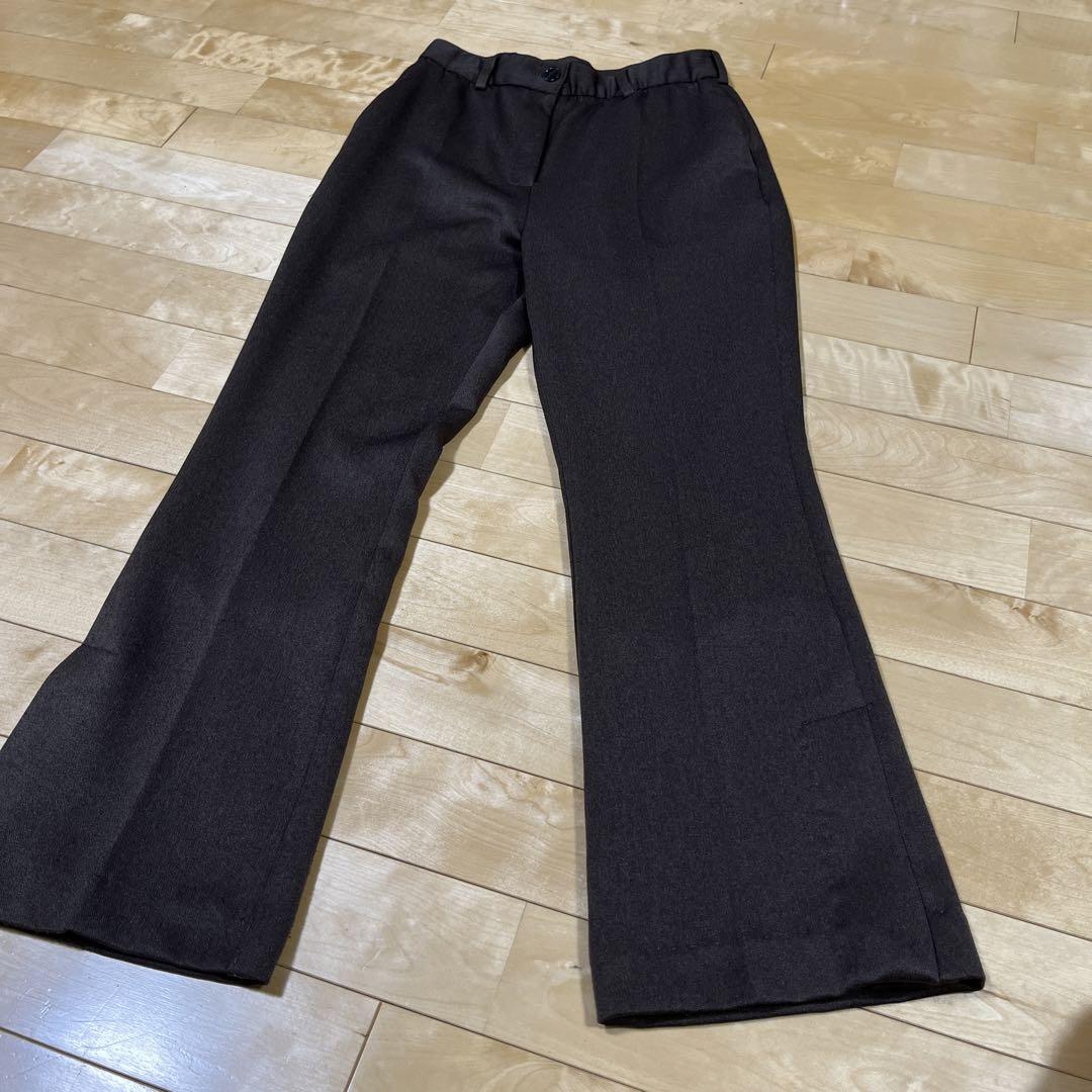 未使用に近いJEANASIS ダークブラウン フレアパンツS