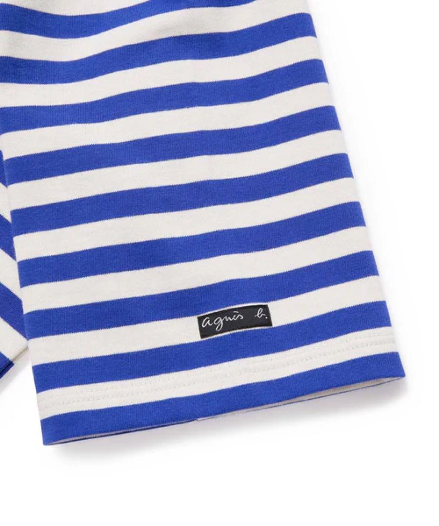 agnes b. pour ADAMETROPEハーフスリーブボーダーTシャツ
