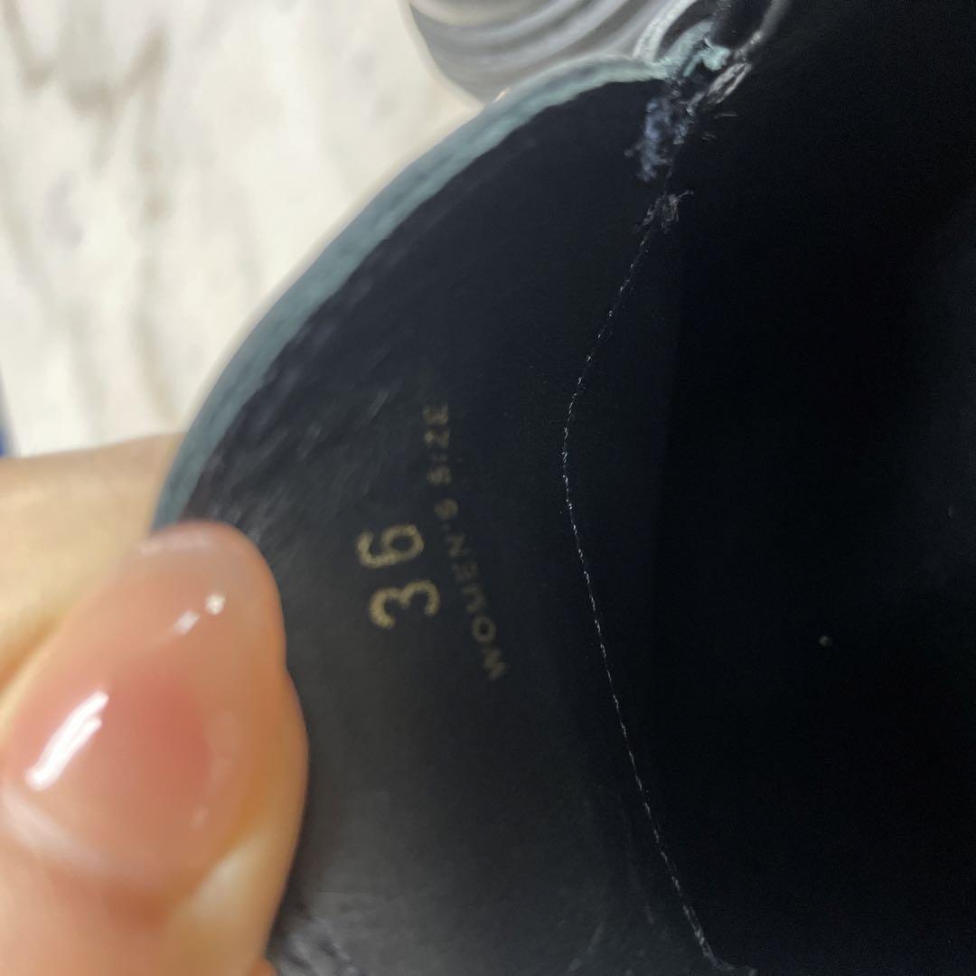 TOD'S トッズ ケイト メタルチェーン レザーローファー  ブラック 36
