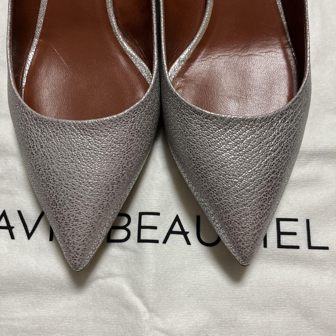 DAVID BEAUCIEL シルバーパンプス