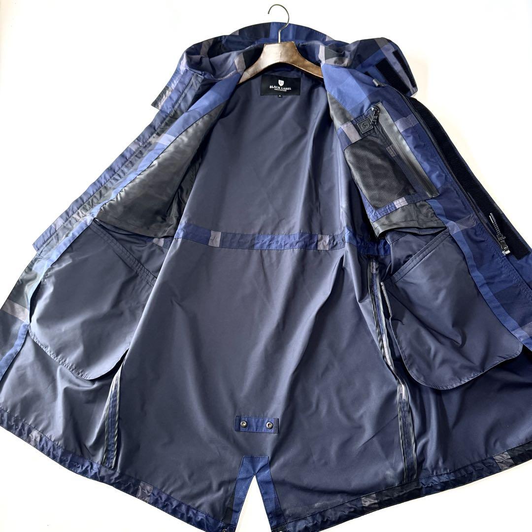 美品 ブラックレーベルクレストブリッジ 撥水 モッズコート