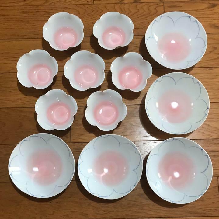 【新品】永峰 お碗5個 & 小皿7個 【新品】永峰 お碗5個 & 小皿7個