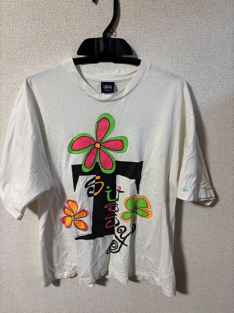 Stussy フラワープリント Tシャツ Lサイズ