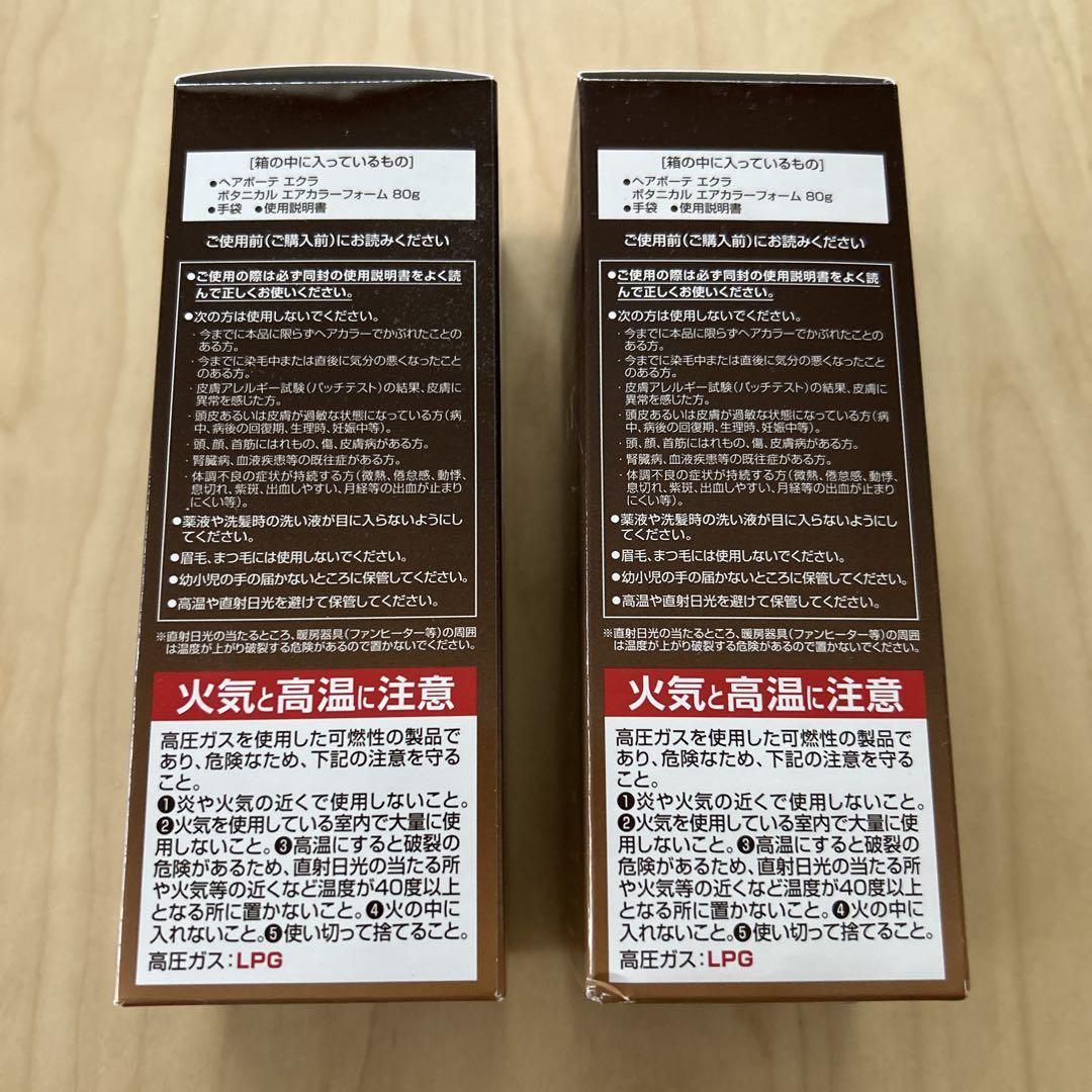 ヘアボーテ エクラ　ボタニカル エアカラーフォーム　2本　新品