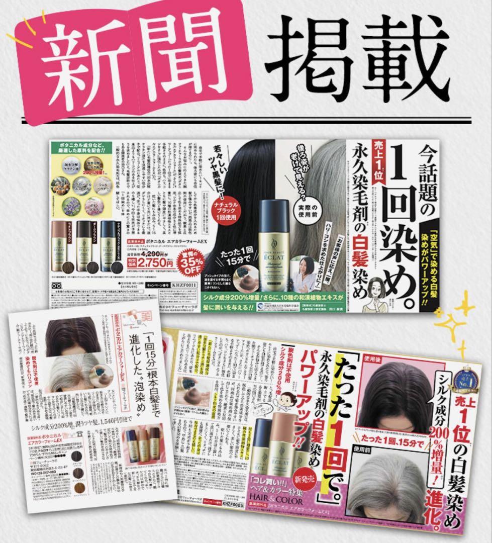 ヘアボーテ エクラ　ボタニカル エアカラーフォーム　2本　新品