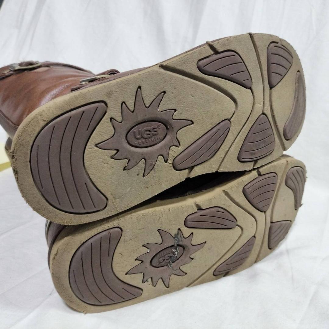 ★UGG アグ　革　ボア　ムートン　エンジニア　２４．０cm レディスブーツ エンジニアブーツ UGG(アグ) ブーツ(レディース) - 海外通販のBUYMA