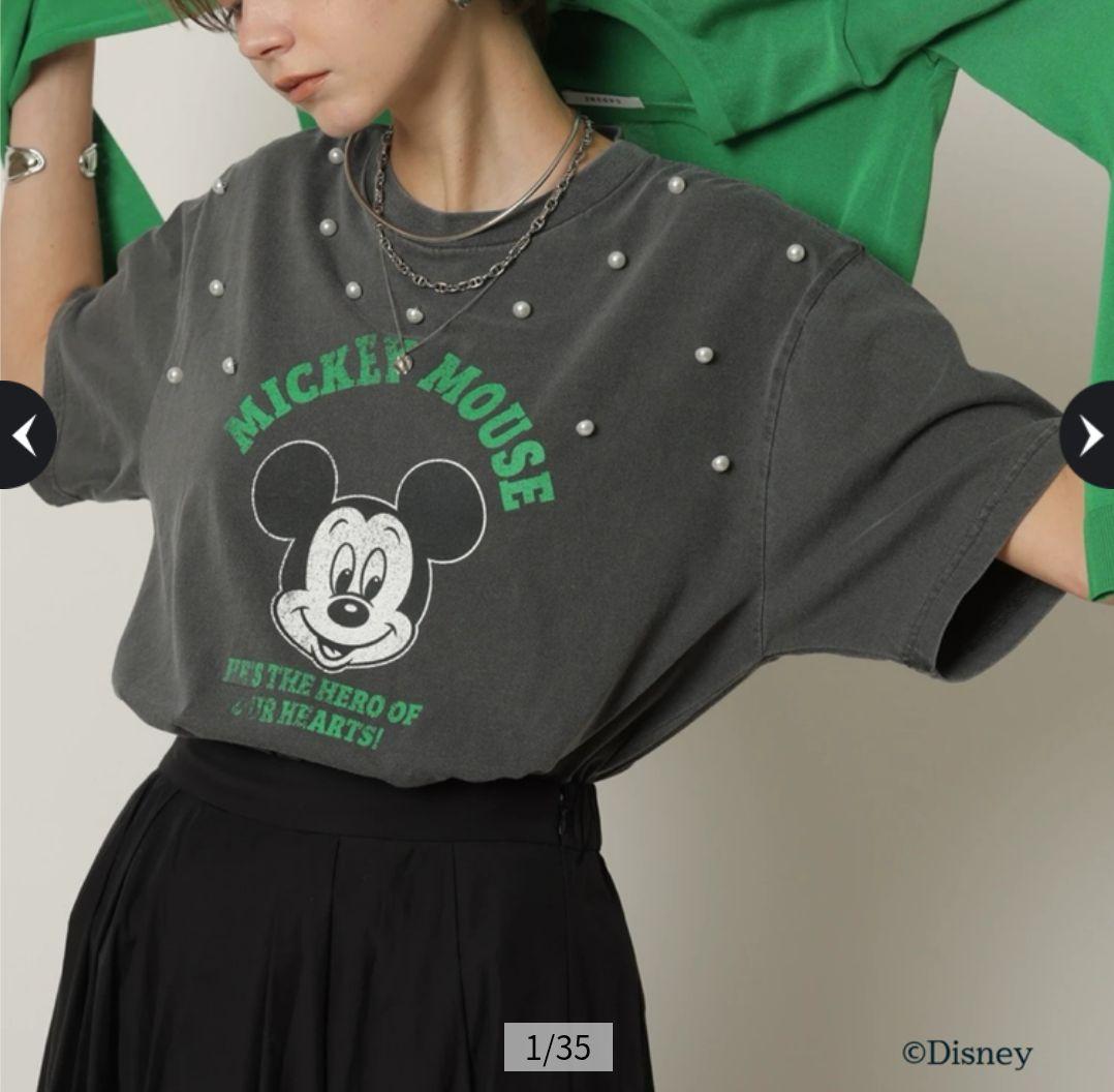 CADUNE 新品未使用　パール付きミッキーT