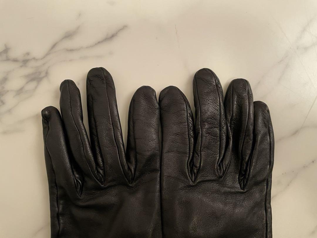 HERMES 黒レザーグローブ サイズ7