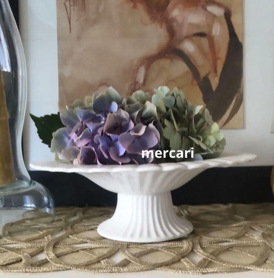 コベント・ガーデン 輪花コンポート 白 陶器製 26cm ヴィンテージ コベント・ガーデン 輪花コンポート 白 陶器製 26cm ヴィンテージ