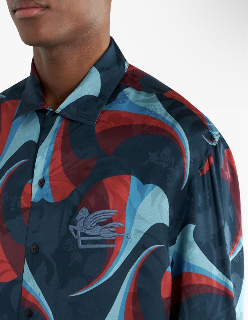 新品】ETRO エトロ フローラル シルク ボーリングシャツ 新品】ETRO エトロ フローラル シルク ボーリングシャツ