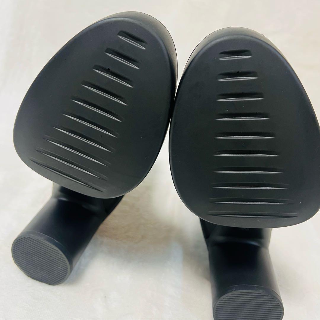 未使用に近い】ecco エコ レザー ショートブーツ サイドジップ