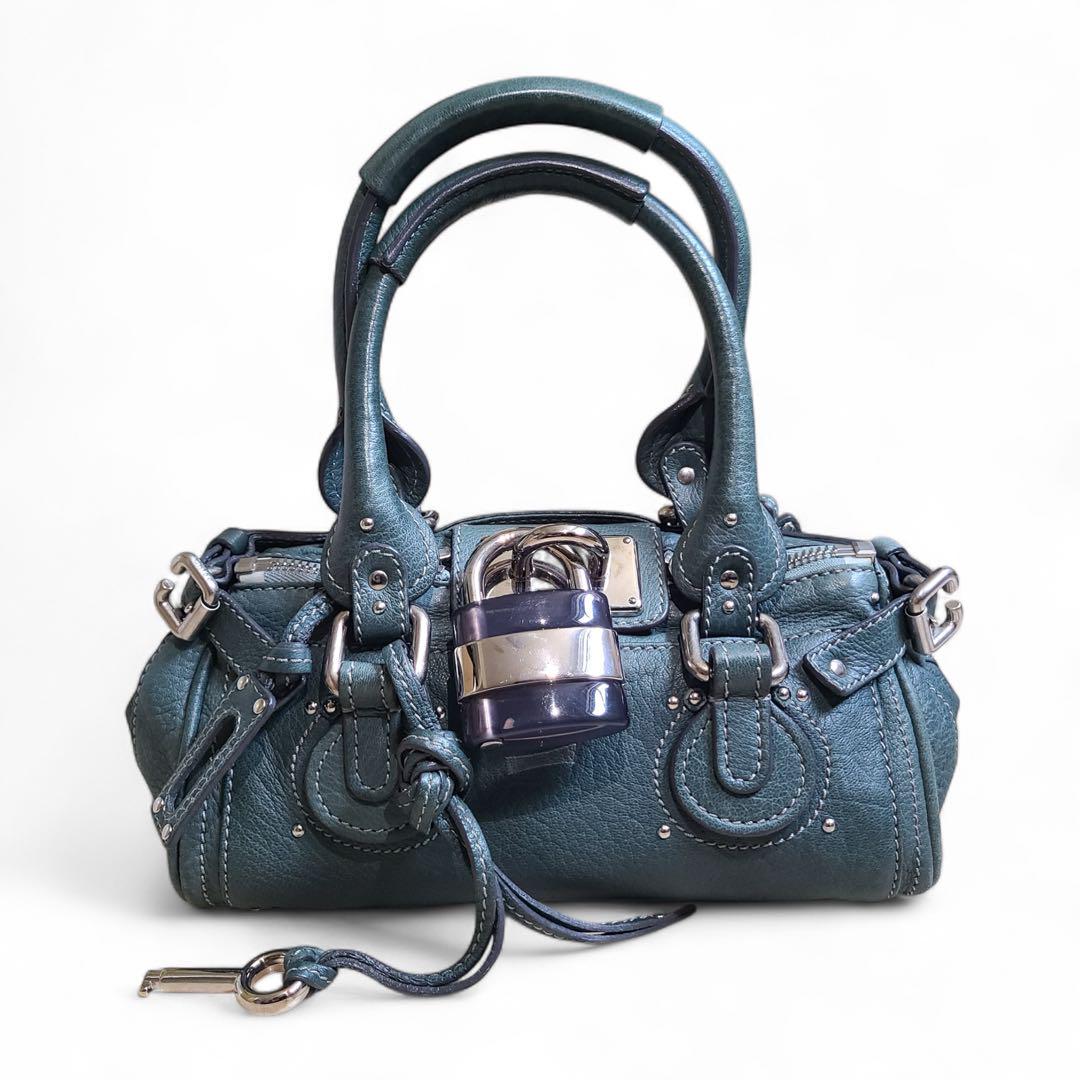 豪華 鑑定済み Chloe パディントン ミニ ハンドバッグ 南京錠 希少 バッグ