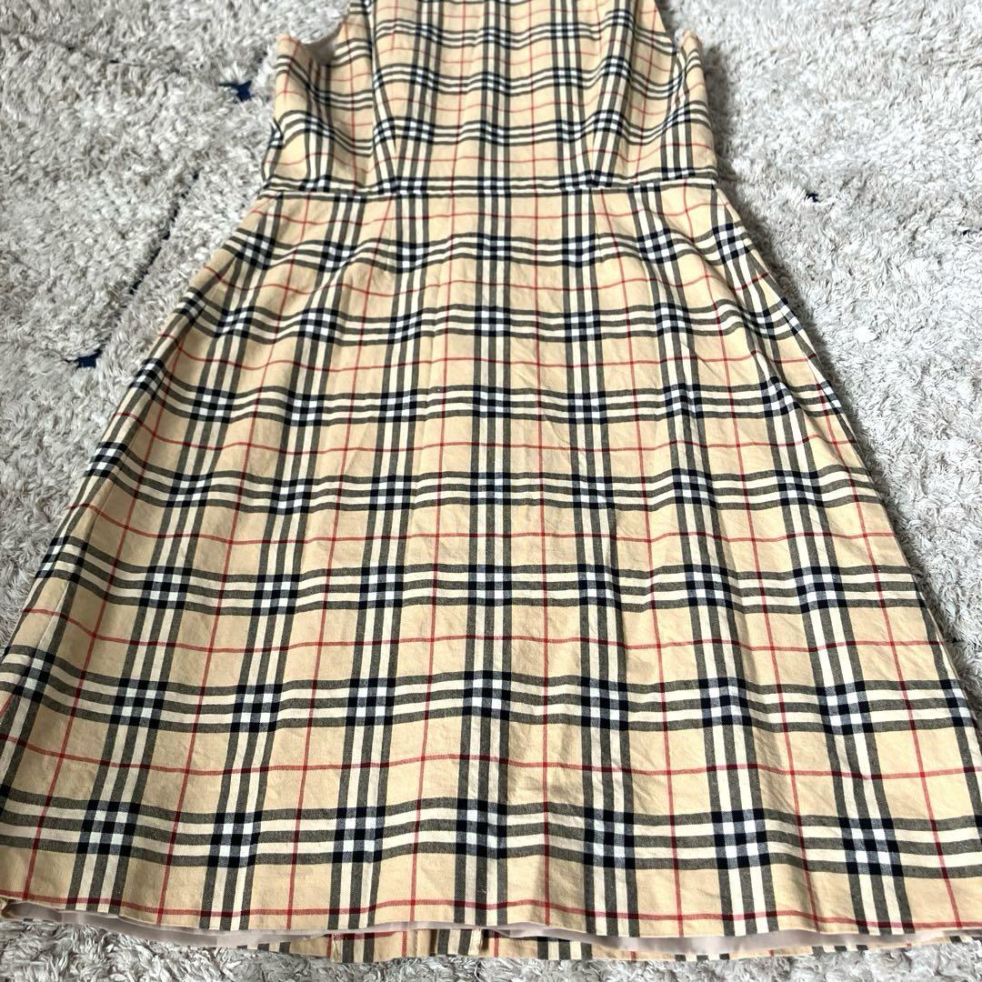海外ブランドアウトレット通 美品✨】希少！バーバリーブルーレーベル ワンピース リネン 襟 ワンピース