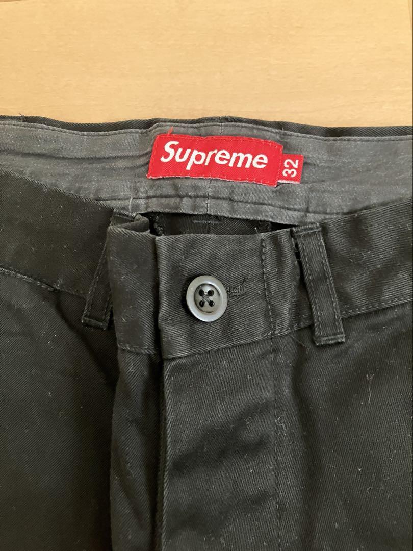 Supreme チノパン Chino Pants ブラックw32