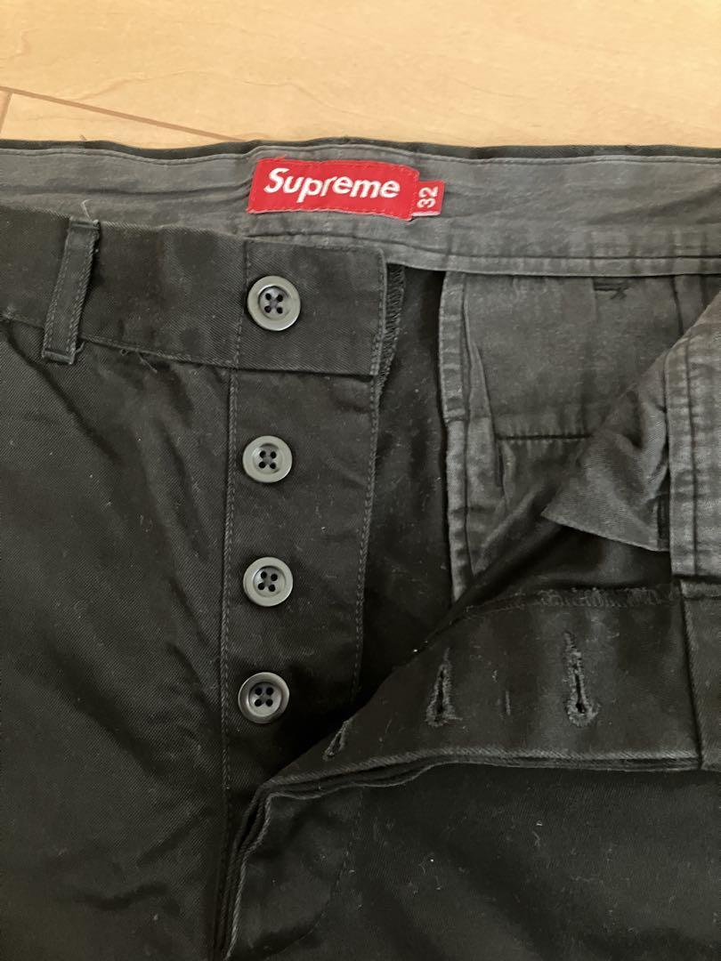 Supreme チノパン Chino Pants ブラックw32