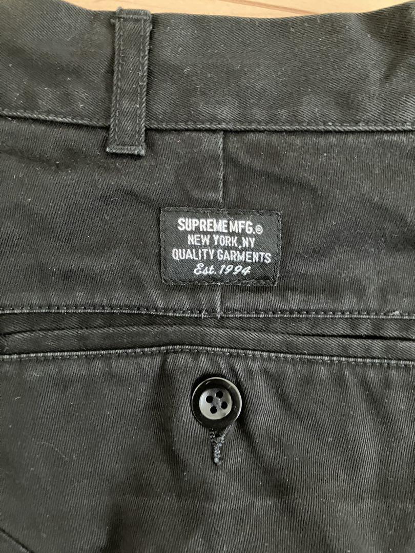 Supreme チノパン Chino Pants ブラックw32
