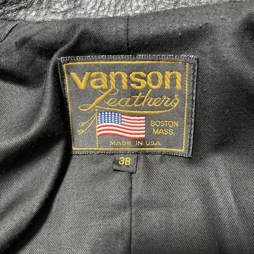 USA製vanson⭐︎38 バンソン レザートラッカージャケット 3rdタイプ