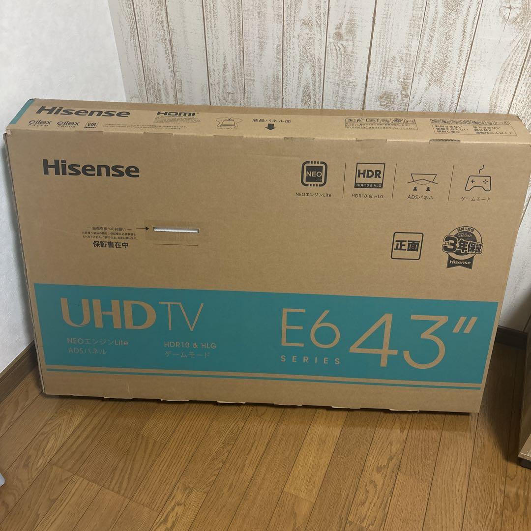 ハイセンス 43V型 4Kチューナー内蔵液晶 テレビ 43E6G