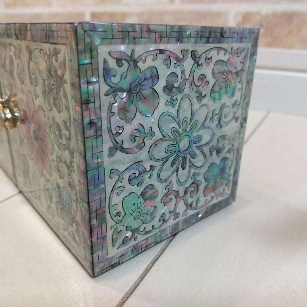 螺鈿細工 小物入れ 宝石箱 ジュエリーボックス 　双子宝石箱