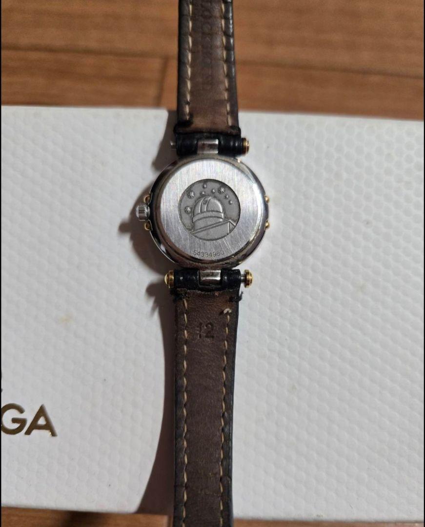 OMEGA ゴールド 腕時計 オメガ 革ベルト コンステレーション レザー