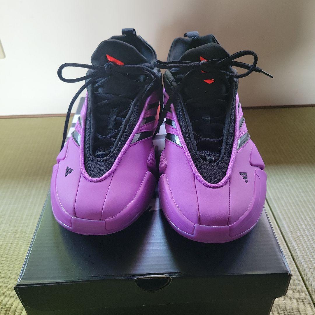 アディダス DAME 9 LOW TRAINERS パープル　箱つき