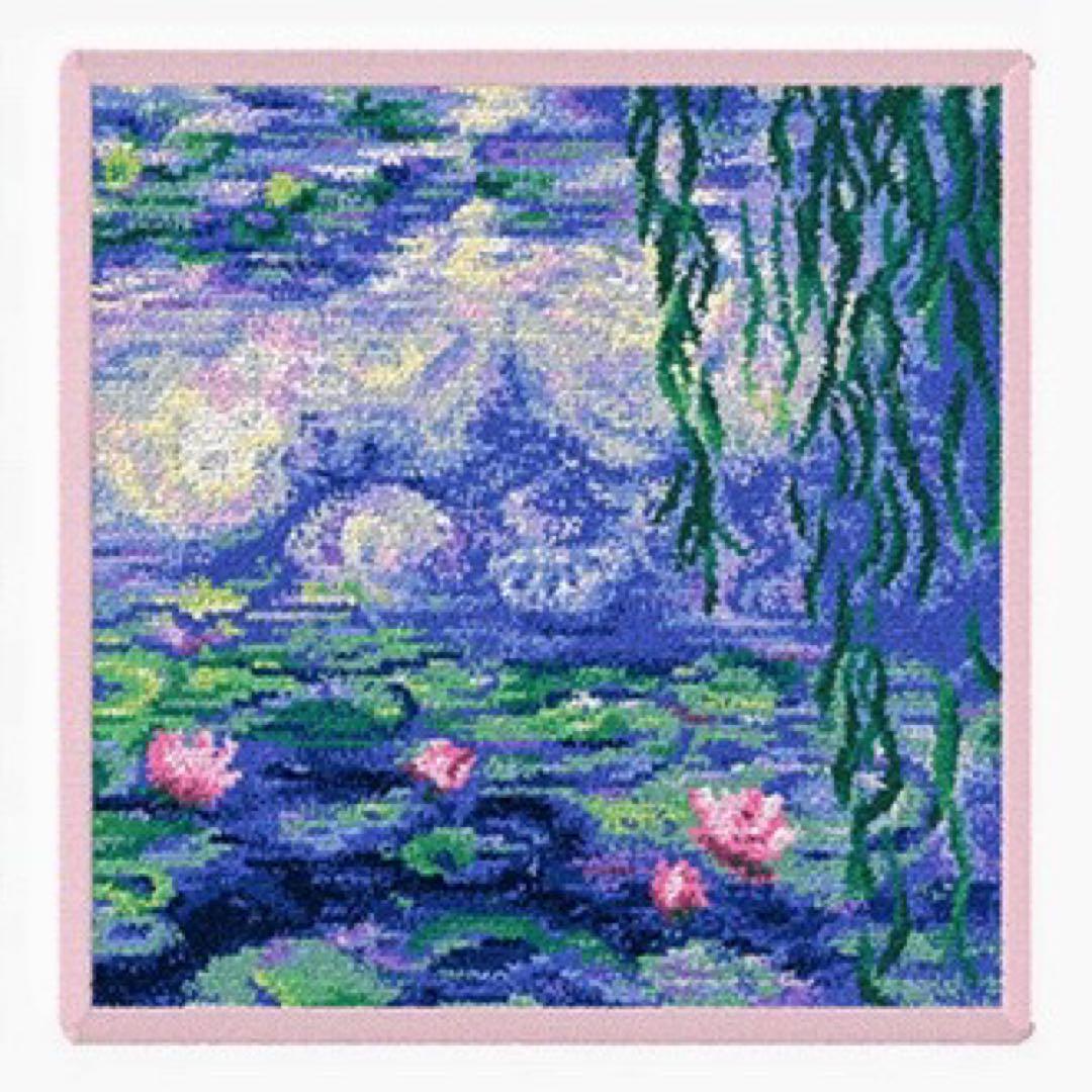 FEILER 睡蓮　ピンク　ハンカチ　モネ展 新品・未開封】モネ展2024 睡蓮のとき FEILER ハンカチ ピンク