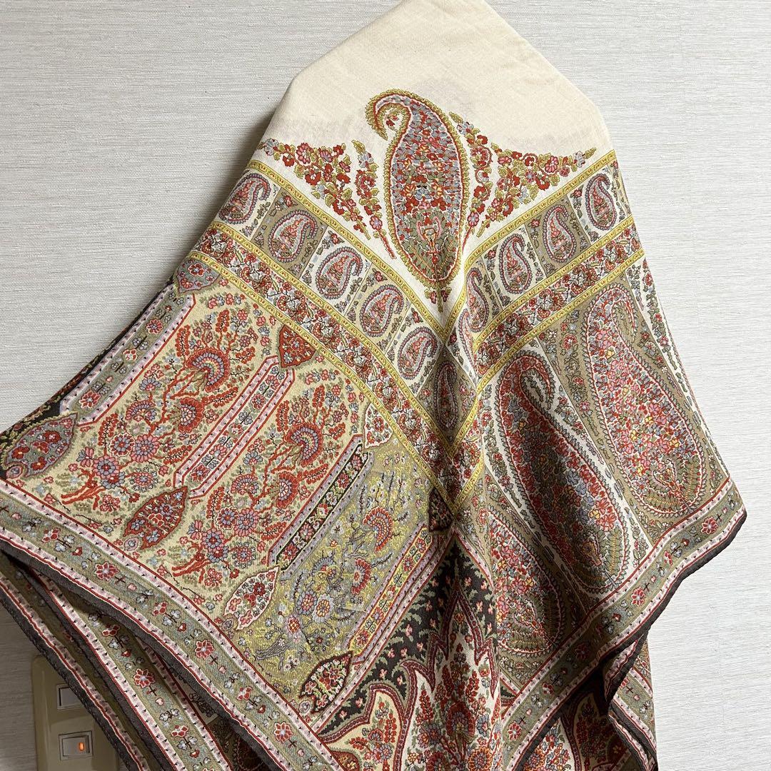 ETRO エトロ 大判 ストール ペイズリー 花柄 シルク ウール