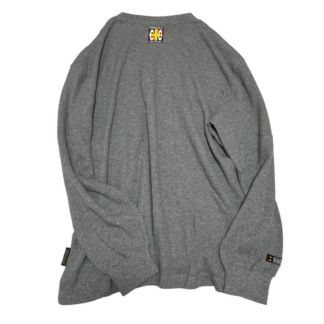 新品 希少 90s クロスカラーズ ワッフル地 長袖カットソー レア ビンテージ