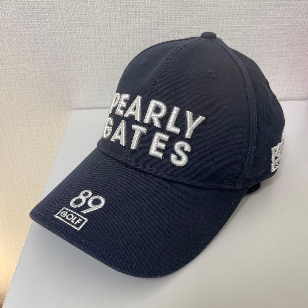【美品】パーリーゲイツ　キャップ　ゴルフ　レディース　ネイビー 美品パーリーゲイツ キャップ ゴルフ レディース ネイビー - メルカリ