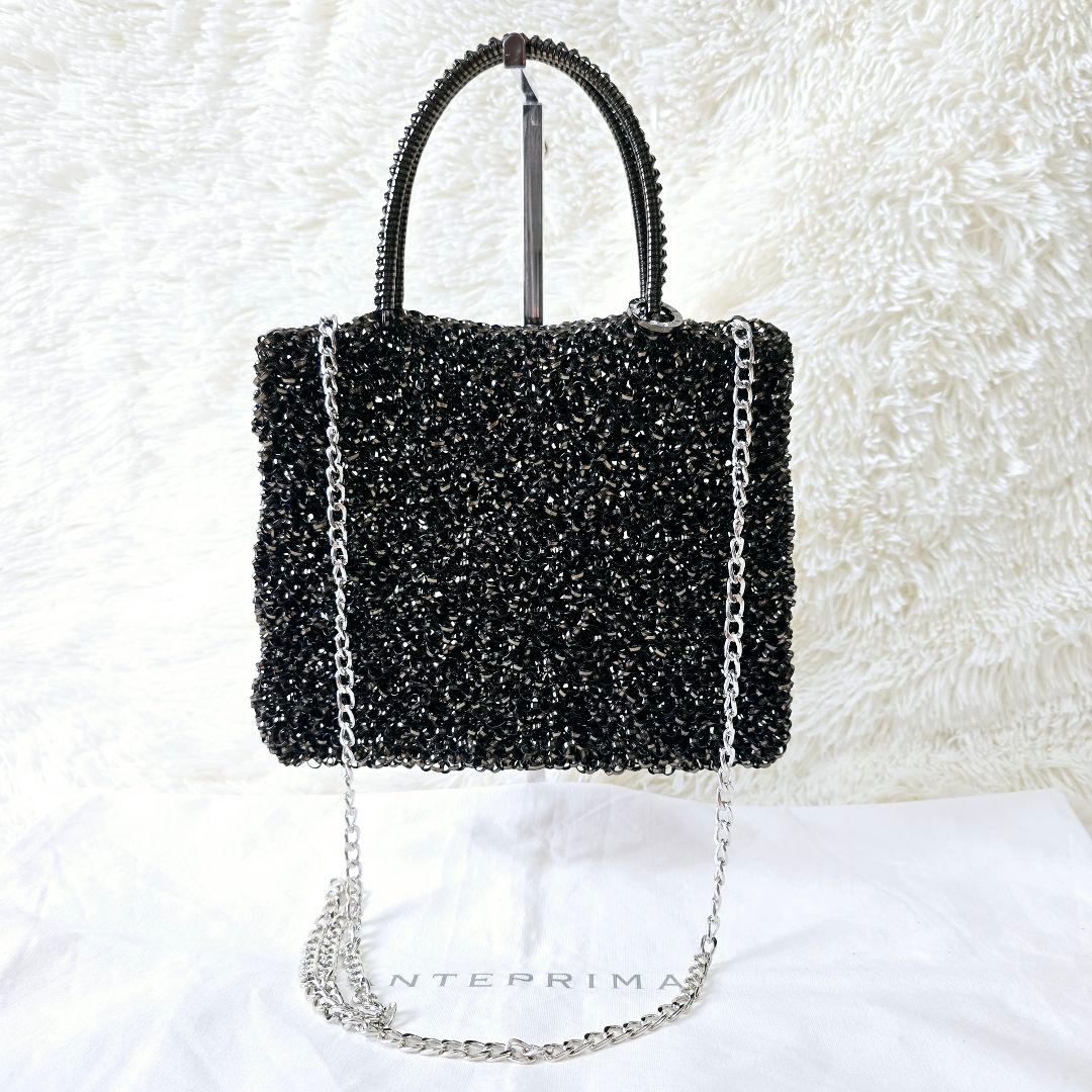 未使用品✨アンテプリマ ブラック ミディアム ショルダー チェーン