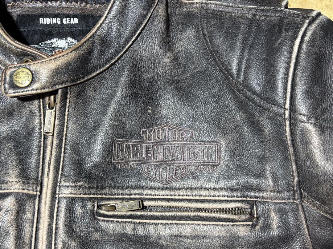 【希少】HARLEYDAVIDSON ハーレーシングルライダースL 革ジャン