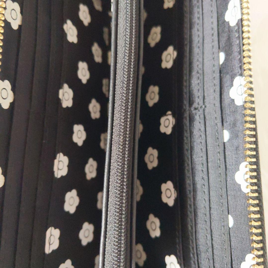 美品　 MARYQUAN 　マリークワント　長財布　ラウンドファスナー　黒